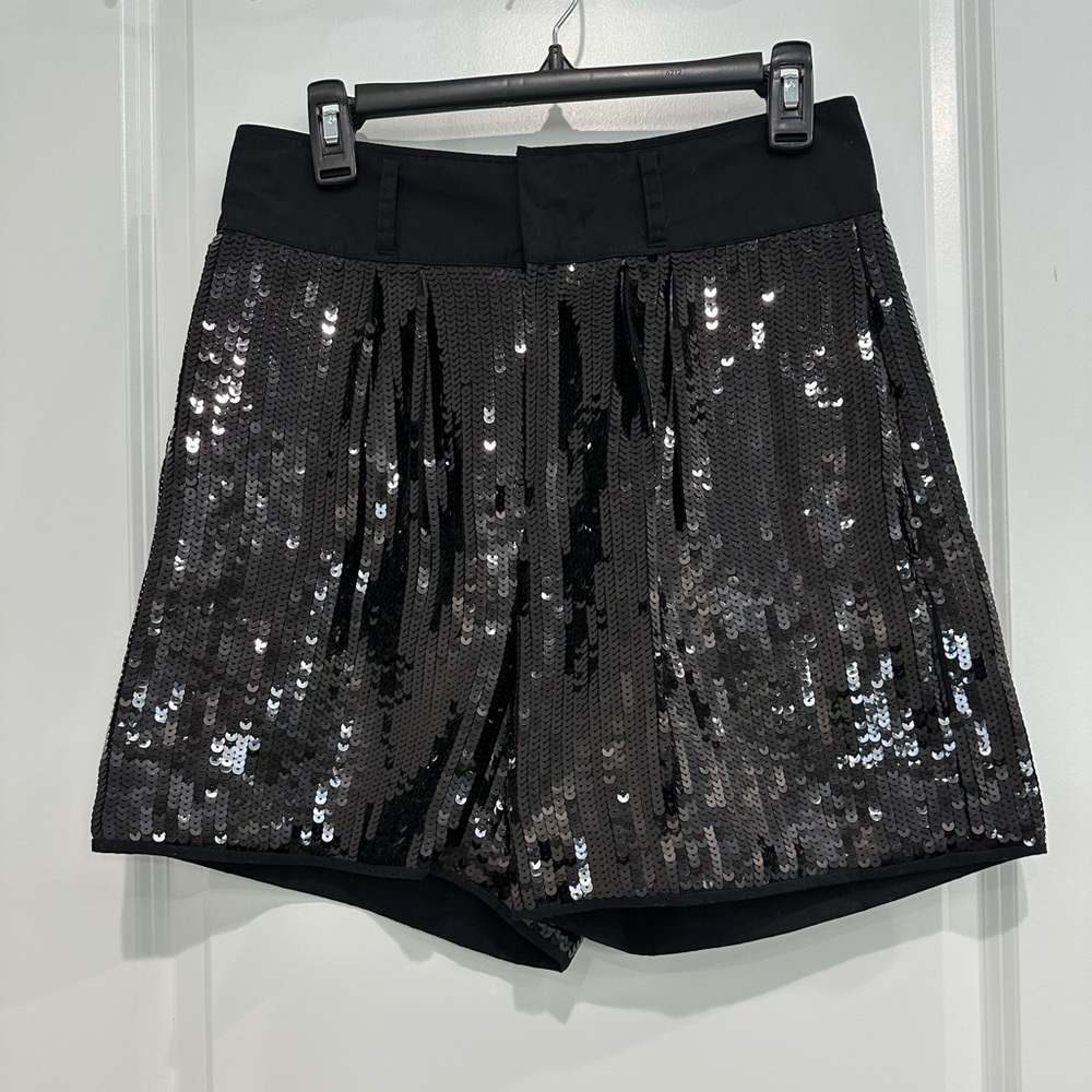See By Chloe Women’s Size 6 Black Sequin High Waisted Shorts Party